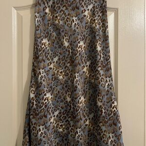 GeeGee Leopard Print Women's Skirt - Brown and Gray